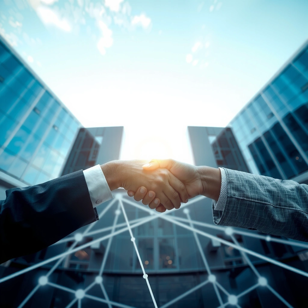 Abstract digital network representing secure data connections