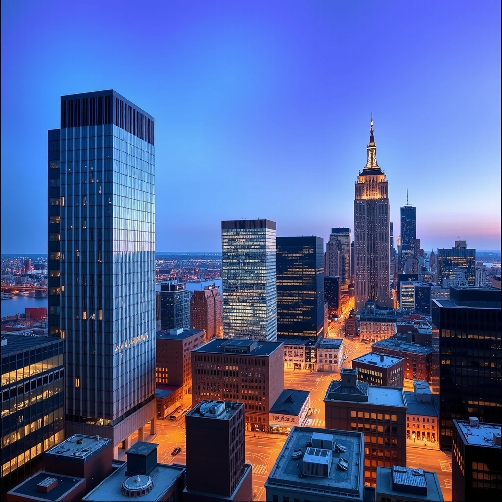 Transatlantic cityscape blend